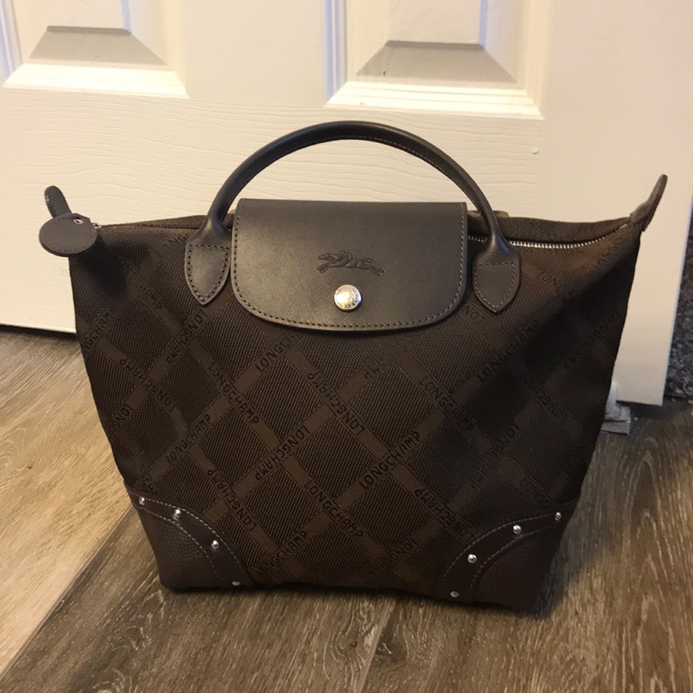 Longchamp brown cloth purse